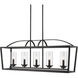 Mercer 5 Light 38 inch Matte Black Linear Pendant Ceiling Light
